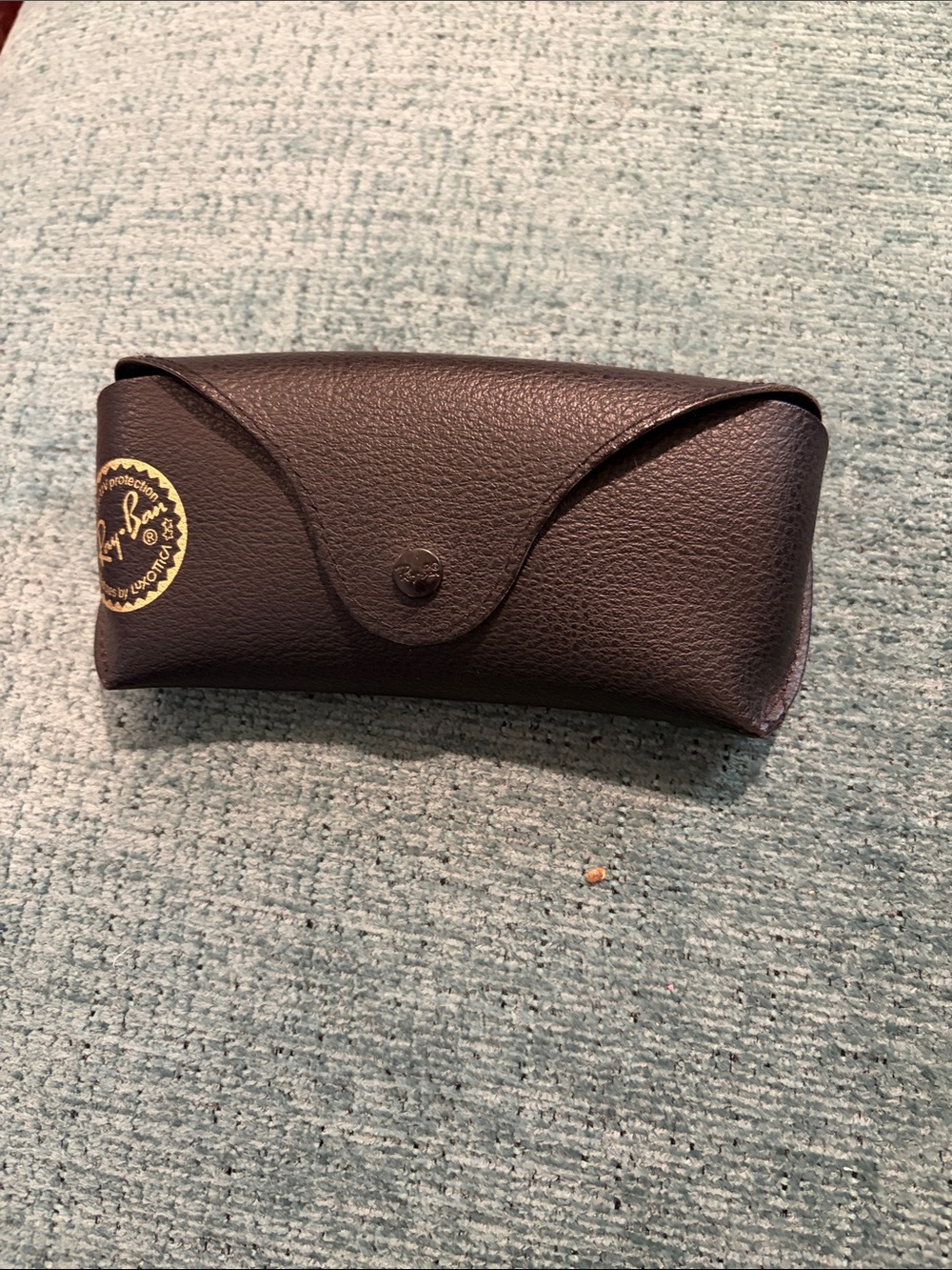 Ray-Ban Black Textured Sunglasses Case with Gold Logo